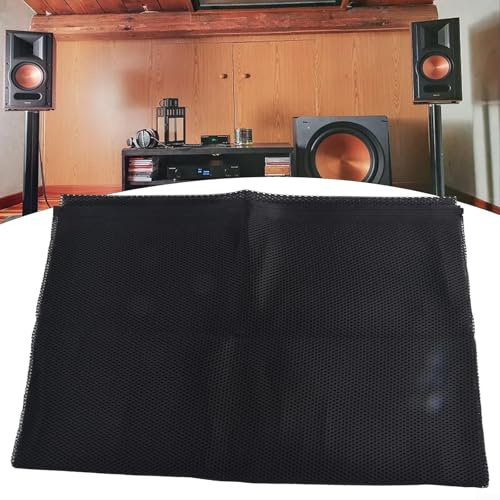 Protective Speaker Grill Cloth with Breathable Dustproof Fabric for Amplifiers and Vintage Guitar For Speakers (Black)