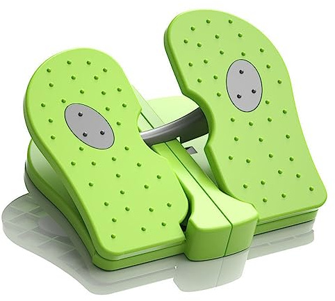 Cocoarm Fuß-Stepper-Maschine, Mini-Stepper-Untertisch-Trainingsgerät mit Rutschfesten Pedalen für Home-Office-Training, Tragbares Klappdesign für Beintraining und Cardio (Green)