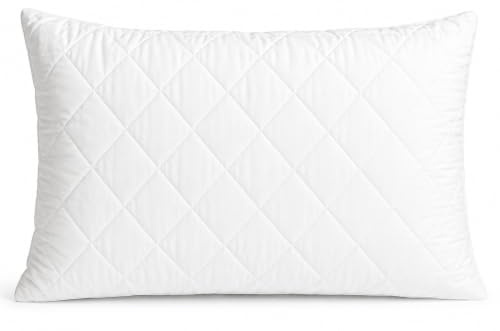 Geborgenschlafen Zirbenkissen 40×80 cm – Waschbares Schlafkissen mit Naturlatexflocken und Bezug aus Bio Baumwolle | Höhenverstellbares Kissen aus Zirbenspänen und fair gehandeltem Naturlatex