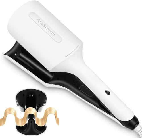 AraSyleon Rizador Ondas 32mm, Cerámica Iónica Calentamiento Rápido | Doble Voltaje, Señal Sonora, Cierre De Almacenamiento, Cable Giratorio 360°, 3 Temperaturas (160–200 °C)