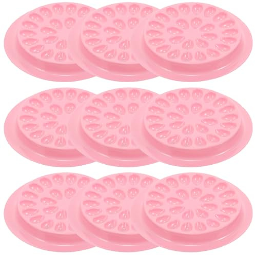 FUOYLOO 100pcs Eyelash Glue Holders Lash Extension Tools with Grooves Portable Light Weight Plastic Lash Grafting Pallet for Experienced Users Home DIY Use