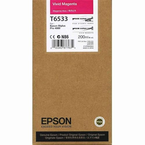 Epson C13T653300 T6533 Tintenpatronen 200 ml, vivid magenta