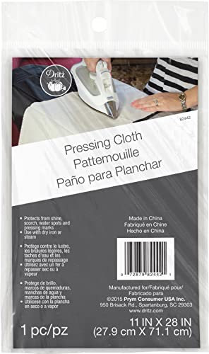 Dritz Cotton Pressing Cloth Presstuch, acryl, Weiß, 0.09 x 4.9 x 8.15 cm
