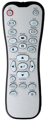 Optoma 3069B BR-Fernbedienung, schwarz/grau