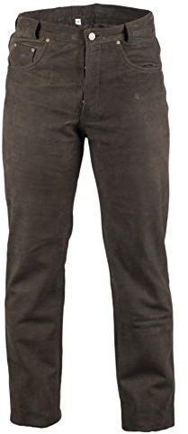 MDM Nubuk Lederhose in braun, Reiterlederhose, Lederjeans (32)