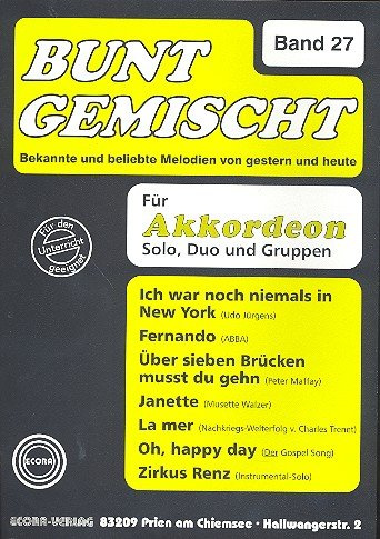 Bunt gemischt Band 27: für Akkordeon