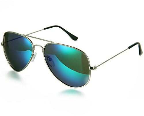 Aroncent Unisex Sonnenbrille, Retro Strahlenschutz Polarisierte Sonnenbrille, Vollrand Sonnenbrille, Grün