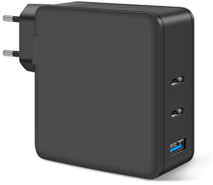 DTK 65W USB C cargador fuente de alimentación 3 puerto GaN PD cargador para MacBook Pro/Air, iPad Pro, Huawei MateBook,NoteBook,Chromebook,iPad Pro M1/ Air Galaxy S22/S21,HP Spectre,Note 20/10+,Pixel.