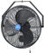 iLIVING Wall Mounted Fan Variable Speed Indoor Outdoor Weather Resistant Industrial Quality for Patio, Greenhouse, Garage, Workshop and Charging Station, Black (Outdoor 18)