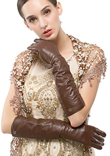 Nappaglo Damen Lange Nappaleder Handschuhe Touchscreen Texting Abendkleid Party Winter Warm Fausthandschuhe …