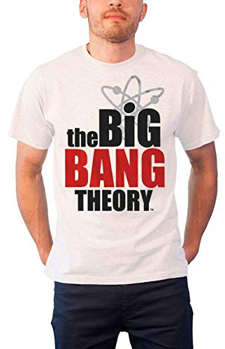 Officially Licensed Merchandise TBBT The Big Bang Theory Logo T-Shirt (White)