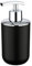WENKO Distributeur Savon Liquide, Porte Savon Liquide, Brasil, Noir, Pet incassable, 320 ML, 7.3 x 16.5 x 9 cm
