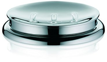 kela 22840 Porte-Savon Faber en Acier Inoxydable Argent, 12 x 12 x 2 cm