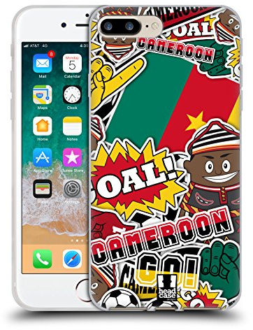 Head Case Designs Camerún Iconos de País de Fútbol Caso Funda de Gel Suave Compatible con Apple iPhone 7 Plus/iPhone 8 Plus