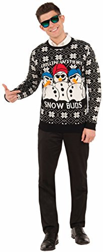 Forum Novelties Herren Snow Buds Ugly Christmas Sweater Sweatshirt, Mehrfarbig, X-Large