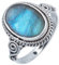 Ring 925 Silber Damen Labradorit Edelstein blau ausgefallen verspielt