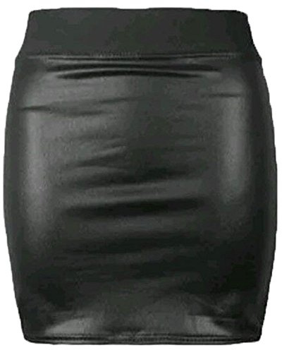 Candid Styles Women's PVC Skirts - 5 Styles, UK 8-26, Black, Midi