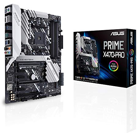 ASUS Prime X470-PRO Mainboard AM4 (ATX, X470-Chipsatz, Aura-Sync, DDR4 3466MHz, Dual M.2, USB 3.1 Gen 2)