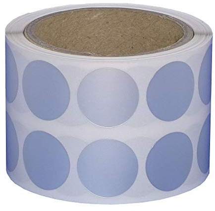 Markierungspunkte/Klebepunkte auf Rolle - Ø 20 mm - 1.000 Stück (Silber Folie matt)