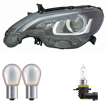 EISENFELS Bundle Set 70802418 Scheinwerfer links + Leuchtmittel PY21W Diadem Chrome + HIR2 Classic kompatibel mit 108