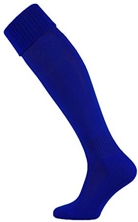 Iskierka Fußballstutzen Stutzenstrumpf Socken Soks 27-45 (blau Royal, 42-45)