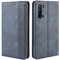 HualuBro Coque pour Oppo Find X2 Lite, Housse à Rabat en Retro PU Cuir Flip Cover Case Antichoc Magnétique Portefeuille Etui pour Oppo Find X2 Lite Coque (Bleu)