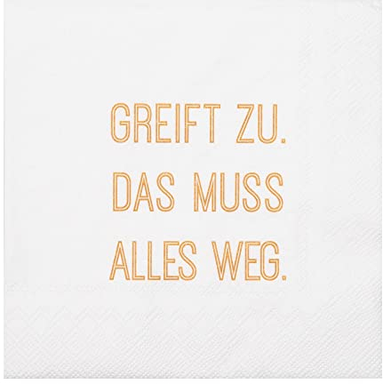 Räder Papier Serviette Greift zu, Bedruckt