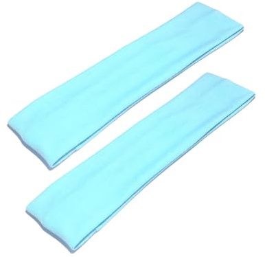 5 cm breite Haarbänder, einfarbig, Stretch, Kylie, Stirnband, Bandeau, Unisex, Hellblau