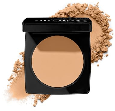 Bobbi Brown Sheer Finish Pressed Powder | Oil-Absorbing, Mattifying Setting Powder for All-Day Shine Control | Includes Puff, 0.32 Ounce, Warm Natural​