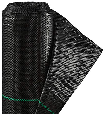 Relaxdays Unkrautfolie, 130g/m², wasserdurchlässig, 1 x 5 m, reißfest, langlebig, UV-stabil, Unkrautgewebe, schwarz