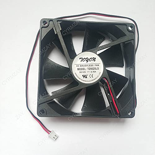 CYRMZAY Compatible pour TONON TD9025LS 12V 0.16A 9CM 90 * 90 * 25mm 2Pin Cooling Ventilateur