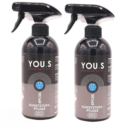 YOU.S Premium Care Kunststoffpflege Reiniger Innen Außen und Motorraum - 2x 500 ml