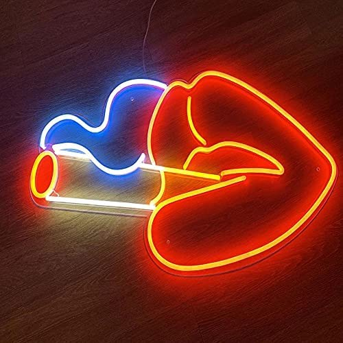 Neonlichter LED Neon Lichter rote Lippen form Neonlicht Farbkunst Neon Zeichen für Kinderschlafzimmer, Restaurants, Bars, Fast-Food-Shop, Picknick-Partys-rote Lippen
