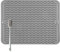Alfombrilla Escurreplatos de Silicona - 50 x 40 cm Grande Alfombrilla Escurreplatos Plegable, Rectangular, Enrollable, con Cepillo de Limpieza de Esponja, Platos sin BPA, Antideslizante