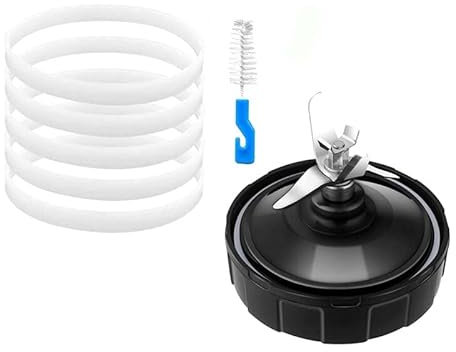 LIZONGFQ 7 Fins Extractor Blender Blade with Seal O-Ring for Ninja Blender Nutri Ninja Auto IQ 900W/1000W BL682 BL480 NN102,Etc
