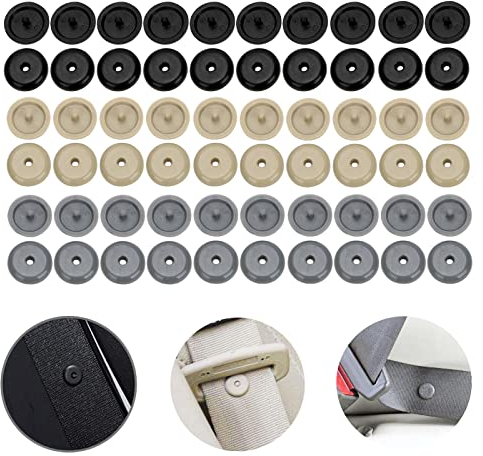 SHULLIN 30 Paare Sicherheitsgurt Stopper Universal Sicherheitsgurt Gurt Knopf Kunststoff Gurtstopper Sicherheitsgurt Stoppknopf Gurtstopper Sicherheitsgurt aus Hartplastik Gurt Knopf für Autogurte