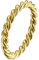 KnBoB 3MM Edelstahl Ringe Frau, Gold Spiral Gedreht Ring Verlobungsring für Damen Größe 52 (16.6)