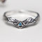 PAIHUIART Ring Ringe Damen Bijouterie Frauen Schmuck Damenring Eheringe Elfenring Verlobungsring Ring Für Frauen Ehering Rebenring Elfenring Blattring 8 Weiß