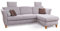 CAVADORE Schlafsofa Trend / Skandinavisches Ecksofa mit Federkern, Bettfunktion, Bettkasten im Longchair und 2 Kopfstützen / 249 x 86 x 162 / Cord, Hellgrau