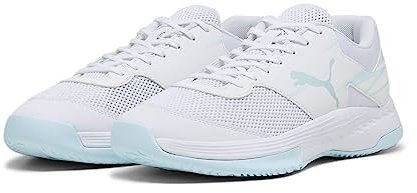 PUMA Unisex Varion Ii Indoor Court Shoe, White Light Aqua, 44.5 EU