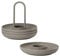 Zone Denmark Juego de 4 hueveras de silicona apilables con soporte, diámetro de 11,2 cm, altura de 9,5 cm, color gris