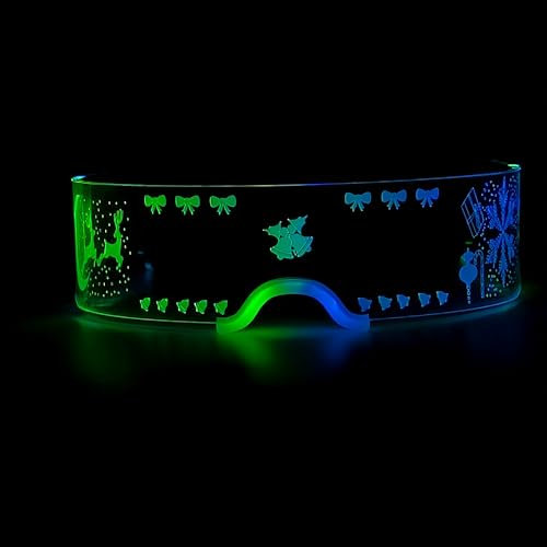 NIWWIN LED-Lichtgläser, futuristische leuchtende Eyewear, EL-Drahtgläser mit 7 Arten von Beleuchtungsmodi Neon elektronische Gläser, DJ-Zubehör, Karnevals-dekorative Requisiten, Partyversorgungen.