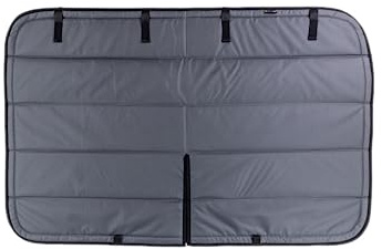VanEssential Insulated Stealth Blackout Sliding Door Window Cover Designed for Ford Transit Van Year 2015 to Current with NO Plastic Trim (Right Hand Drive - UK/AUS/NZ) - Charcoal Gray