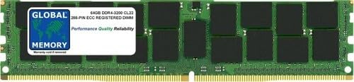 Mémoire RAM DDR4 3200 MHz PC4-25600 288 broches ECC (DIMM) compatible avec serveurs/stations de travail/cartes mères (non pour PC) 64 Go