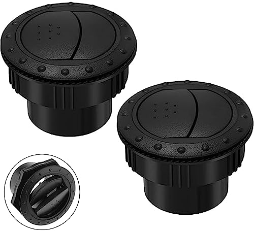 60mm Runder Luftauslass Entlüftungs, Air Black Vent Outlet, Lüftungsöffnung Abdeckung Outlet, Runder Luftauslass Entlüftungs, Für Autoanhänger,Wohnmobil,Boote,Yachten,Wohnmobile Und Mehr(2 Stück).