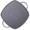 Coolinato - Protection anti-éclaboussures en silicone 31 x 31 cm - Gris - Passoire anti-éclaboussures universelle pour casseroles et poêles - Utilisable 3 en 1 comme protection anti-éclaboussures de