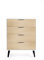Julian Bowen Alba Kommode mit 4 Schubladen, Softclose, Weiß und Eiche, 100,5 x 78 x 40