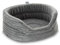 Pet Luxury Snug Fleece Lined Oval Dog Bed 6 Sizes in our Avondale in Classic Cord Grey Size Medium - 61cm x 53cm