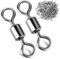 Molain 100PCS Karabiner Wirbel Angeln, Angelwirbel Solide Ringe Tonnenwirbel Angel Wirbel Wirbelkarabiner Micro Swivels für Fliegenfischen Angelzubehör Wirbel Fishing Angeln Sets (#12-8kg-0.33IN)