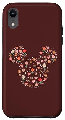 Hülle für iPhone XR Disney Mickey Mouse Icon Fill mit Pralinen, Blumen, Herzen, Liebe